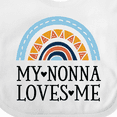 thumbnail image 4 of Inktastic My Nonna Loves Me Rainbow Boys or Girls Baby Bib, 4 of 4