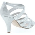 thumbnail image 5 of Delicious Women's peep toe rhinestone glitter crossing strap dance sandals, 5 of 7