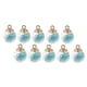 thumbnail image 1 of 10 piezas de 16 mm abalorios de de cristal colgantes con pequeñas de de imitación interior para coll - Azul claro Gloria pendientes encantos fabricación de joyas, 1 of 9