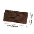 thumbnail image 3 of Lunxisen 2 Pcs Twist Knitted Headbands Winter Ear Warmers, Crocheted Turban Head Wraps Elastic Hair Band Accessories, Hair Scrunchies Scarves., 3 of 9
