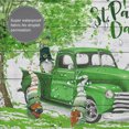 thumbnail image 7 of Happy St. Patrick's Day Shower Curtains for Bathroom, Funny Cute Gnome on Farmhouse Green Truck Fabric Shower Curtain Set, Clover Leaves on Rustic Grey Wooden Bathroom with Hooks, 72x72 Inch, 7 of 7