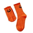 thumbnail image 2 of 8Pcs Pumpkin Socks Vertical Stripes Unisex Funny Personality Pattern Mid-top Polyester Warm Breathable Halloween Sock, 2 of 5