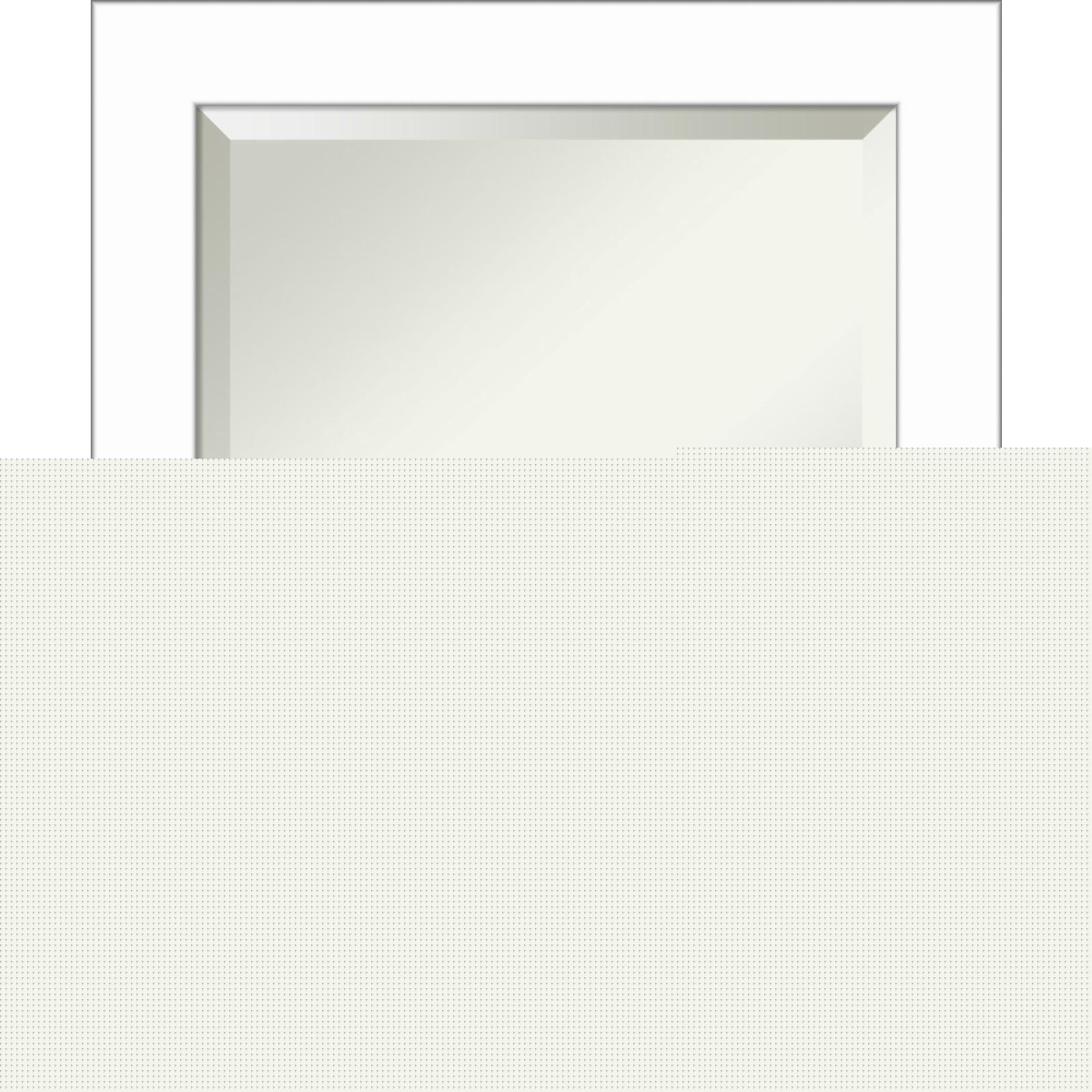 thumbnail image 2 of Amanti Art Wedge White Beveled Wood Wall Mirror 28.25 x 22.25 in., 2 of 5