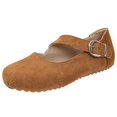 thumbnail image 3 of Taqqpue Mary Jane Flat Shoes Round Toe Ballet Flats for Women Dressy Fabric Business Flats Comfortable Classic Strap Flats for Office, 3 of 10