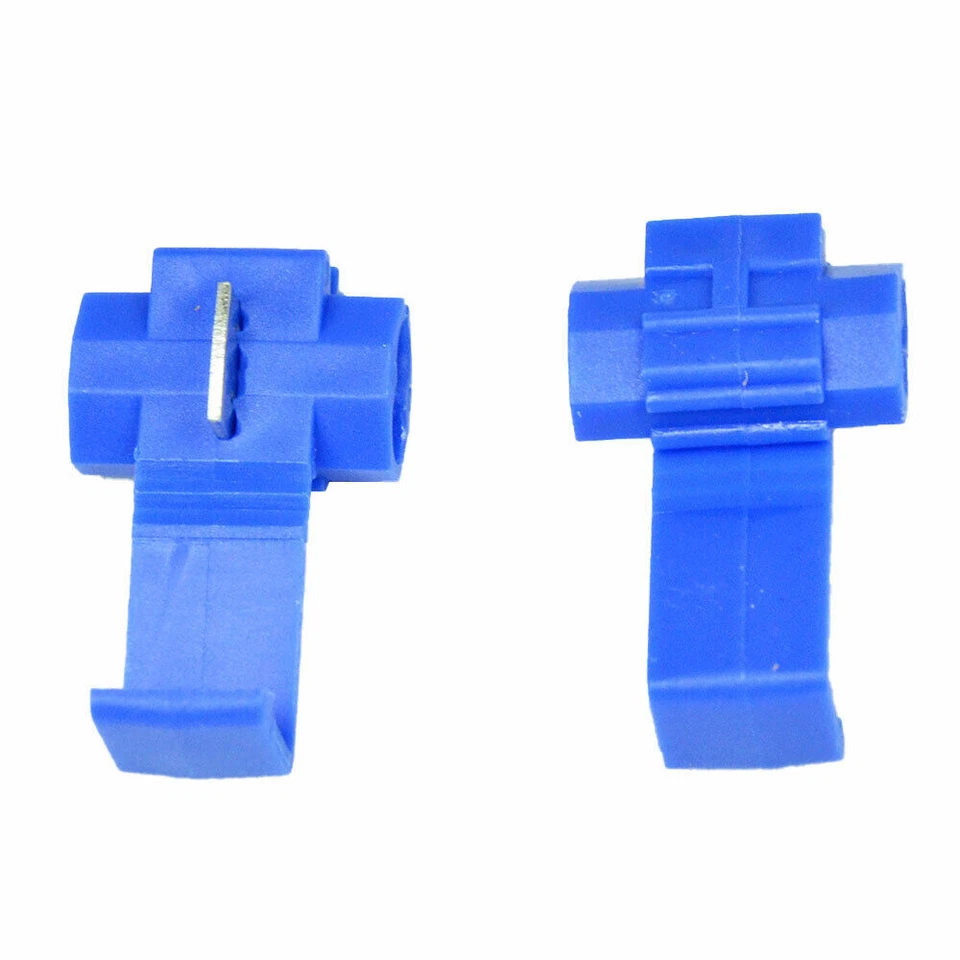 FLINT- 100X Blue Electrical Cable Connectors Quick Splice Lock Wire Terminals Crimp