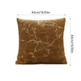 thumbnail image 3 of PEONAVET Velvet Decorative Throw Pillow Covers, 18×18 Soft Solid Square Cushion Case, Marble Pattern Pillow Case for Couch Sofa Bed Home Decoration（Khaki）, 3 of 6