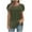 Army Green, variant on Women’s Lace Up V Neck T-Shirt Casual Short Sleeve Tunic Tees Loose Fit Summer Blouse Tops