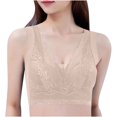 thumbnail image 2 of EOYWHK Seamless Bras for WomenFashion Comfortable Woman's Lace Beauty Back Strap Wrap Plus Size Bra, 2 of 4
