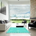 thumbnail image 7 of Ahgly Company Machine Washable Indoor Rectangle Transitional Dark Turquoise Green Area Rugs, 7' x 10', 7 of 7