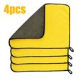 thumbnail image 1 of 4Pcs Microfiber Cleaning Cloths for Household, Car Washing, Drying & Auto Detailing, Reusable and Washable 12 x16-Inch, 1 of 5