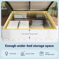 thumbnail image 6 of Allewie Full Size Hydraulic Lift Up Bed Frame, Velvet Upholstered Platform Bed with LED Light, Storage Headboard & Built-in Charging Station, White, 6 of 11