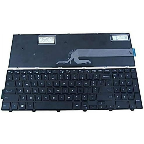 New Laptop Keyboard (with Frame no Backlit) Replacement for Dell Inspiron 15 3565 3567 5566 Vostro 15 3565, US Layout Black Color