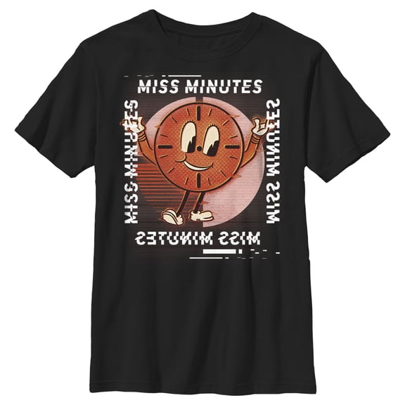 Boy's Marvel Loki Miss Minutes Glitch  Graphic Tee Black X Small