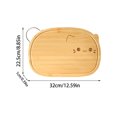 thumbnail image 3 of Tabla de cortar frutas de madera | Tabla de cortar duradera Phoebe Wood | Tabla de pan de cocina versátil | Resistente al desgaste, fácil de limpiar | Acabado natural | Tamaño compacto | Preparación, 3 of 4