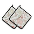 thumbnail image 6 of Carolines Treasures CJ2002-OPTHD Letter O Love in Paris Pink Pair of Pot Holders, 7.5 x 3 x 7.5 in., 6 of 7