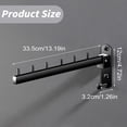 thumbnail image 3 of Folding Wall Mounted Clothes Hanger Rack with Swing Arm, Foldable 180°Rotation, Stainless Steel 304 Folding Clothes Hanger Drying Rack Rod, for Laundry Room Valet Hook (Black), 3 of 7