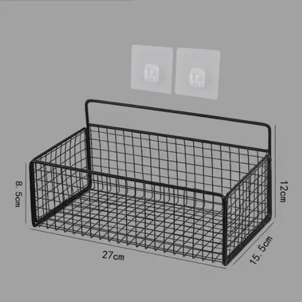 Fiocias Toilet Paper Holder Paper Towel Holder Countertop Hanging Storage Basket Wall Mounted Shelves Iron Wire Construction Suitable for Kitchen Bathroom