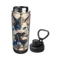 thumbnail image 2 of Pofeuu Exotic Blue Cat Print 18oz Sports Insulated Kettle Stainless Steel Vacuum Water Bottle Leakproof Sport Flask, 2 of 7