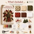 thumbnail image 3 of Festive Quilted Christmas Door Hanging DIY Sewing Kit – Complete Bow Craft Set with Fabric Batting Thread Templates, Patchwork Decor for Wall Door Display, 3 of 7
