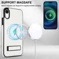 thumbnail image 7 of Allytech Magnetic Case for iPhone XR with Foldable Kickstand,【Compatible Magsafe】Ultra Slim Retro PU Leather Camera Screen Protection Shockproof Anti-Drop Back Case for Women Men - White, 7 of 7