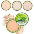 thumbnail image 2 of 01 Light Skin Color Aloe Vera Moisturizer Face Powder Smoothing Pressed Powder Breathable Makeup, 2 of 4