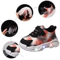 thumbnail image 7 of Toddler Boys Girls Tennis Shoes Light up Platform Sneakers Fashion Pattern LED Flashing Lightweight Walking Shoes Black 9 Toddler, 7 of 7