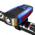 thumbnail image 2 of Bike Lights LEDs Cycling Headlight with 130dB Horn Speaker USB Rechargeable 5 Light Modes for Outdoor Riding Cycling, 2 of 10