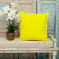 thumbnail image 4 of Parkland Collection Transitional Solid Yellow Square 16" x 16" Pillow, 4 of 9