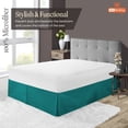 thumbnail image 2 of SGI Bedding 10 Inch Pleated Bed Skirt | Microfiber Bed Skirt | Fade Resistant, Wrinkle Free, Anti-static, Decorative, Extra Storage Space, Clutter-Free | Olympic Queen, Teal, 2 of 8