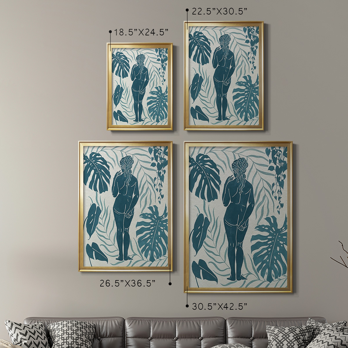 Moon Gazer III Premium Framed Print, in Gold, Black, or Silver - Ready to Hang