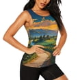 thumbnail image 2 of Gukieu Sunflowers At Sunset Print Women's Quick-drying Fitness Vest, Round Neck Sleeveless Fitness T-shirt, Suitable for Yoga, Sports-Large, 2 of 7
