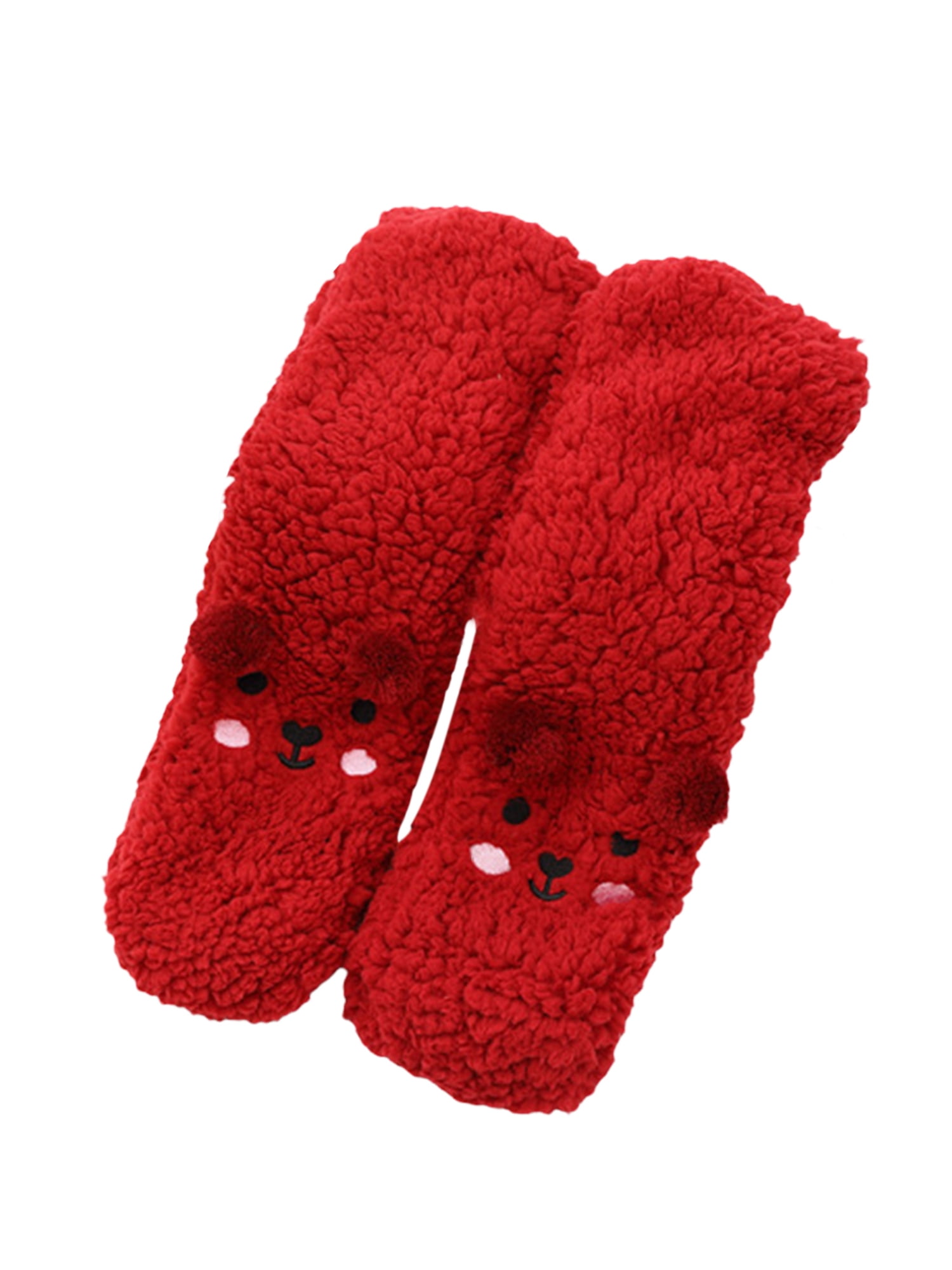 SANNEDONG Women Girls Fuzzy Fluffy Socks, Cabin Soft Warm Slipper Crew