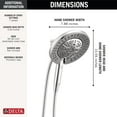 thumbnail image 7 of Delta Faucet 7-Setting In2ition 2-in-1 Dual Shower Head with ProClean Spray, Hose, 2.5 GPM, 7 of 7