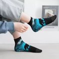 thumbnail image 2 of Pofeuu Blue Full Moon Wolf Print 30cm Socks, Adult Running Hiking Socks for Youth and Adult, 2 of 7