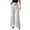 Silver, variant on Staron Women's Casual Wide Leg Pants High Waist Straight Leg Zipper Two Pockets Loose Fit Comfortable Trousers, Light Blue L