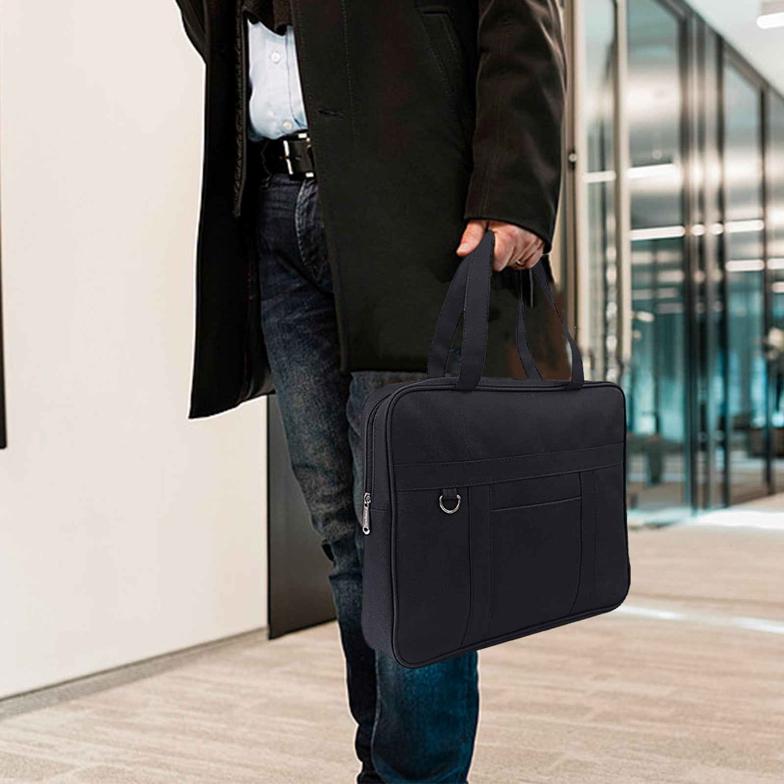 JilgTeok 4 Packs File Bag Business Meeting Handbag Storage Tote Bag Shoulder Bag Office Bag Messenger Bag Briefcase for Men Women Work and Daily Use