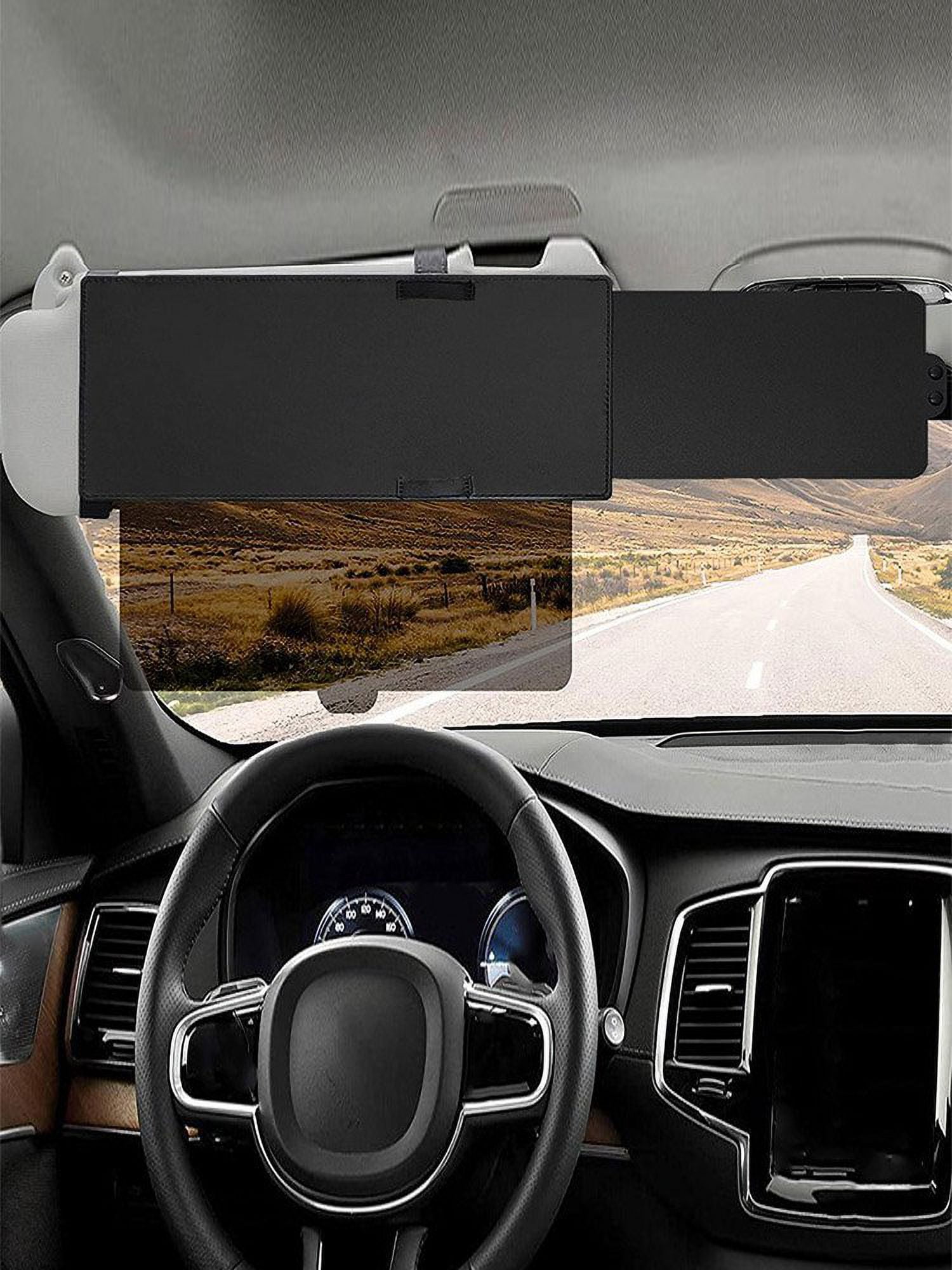 Extension De Pare-Soleil Pour Voiture - Panneau Rétractable Anti-Éblouissement Et Anti-UV - Gris, Installation Par Clips - 7