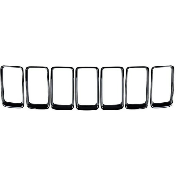 Black Car Accessories Front Grille Inserts Grill Cover Replacement Compatible with 2014-2016 Grand Cherokee