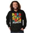 thumbnail image 5 of Popeye the Sailor Man Spinach Squares Hoodie Sweatshirt Women Men Brisco Brands S, 5 of 6