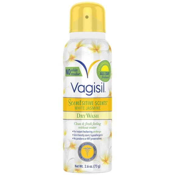 Spray refrescante Vagisil White Jasmine, paquete de 2 x 77 ml