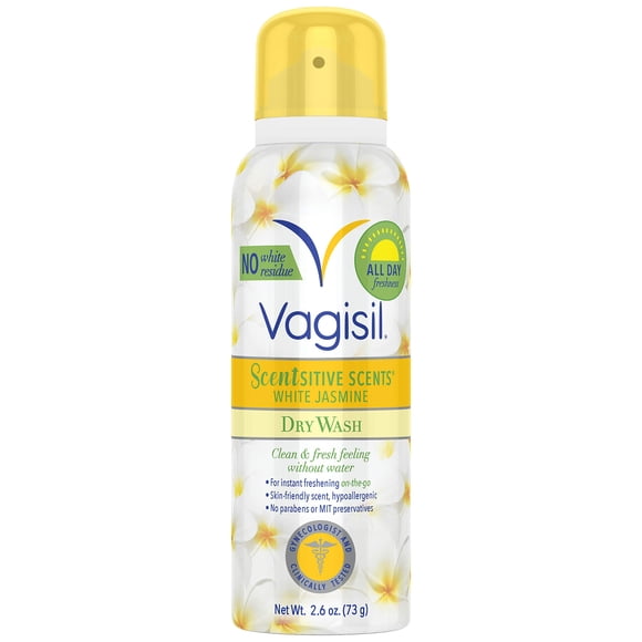 Spray refrescante Vagisil White Jasmine, paquete de 2 x 77 ml