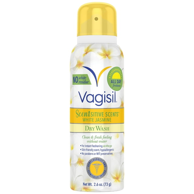 Spray refrescante Vagisil White Jasmine, paquete de 2 x 77 ml