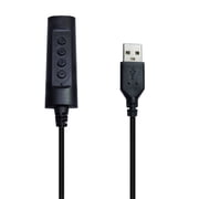 3.5mm to USB External Sound Card with Volumes Control/Mics/Speaker On OffButton Automatically Detect Sound Card