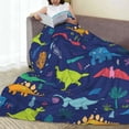 thumbnail image 6 of Honeii Dinosaurs Print Fleece Blanket - Throw Blanket for Bed, Sofa, Couch, Camping, and Travel , Microplush Ultra Soft Warm Blanket-80"x60", 6 of 7