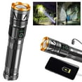 thumbnail image 2 of Feltree Lampe de Poche Télescopique avec Portée de 1500m & Charge Type-C, 6 Modes d'Éclairage & Design Étanche IPX7 pour Urgence Extérieure, 2 of 8