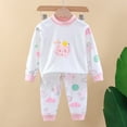 thumbnail image 2 of HCNTES Toddler Boy Girl Clothes Sweatshirts Long Sleeve Tops Pants Outfit Fall Winter Baby Hooded Clothe Set(Pink&4,3-6 Months), 2 of 7