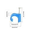 thumbnail image 2 of Uxcell 18mm Dia PVC Blue Round Cable Clips with Steel Nail 24 Pack, 2 of 5