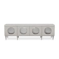 thumbnail image 2 of Michael Amini Eclipse Poplar Wood & Glass Media Cabinet in Moonlight Gray, 2 of 9