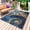DarkBlue, variant on Navy Blue Golden Conch Outdoor Rug for Patio/Deck/Porch, Non-Slip Large Area Rug 6 x 9 Ft, Modern Abstract Art Ocean Indoor Outdoor Rugs Washable Area Rugs, Reversible Camping Rug Carpet Runner