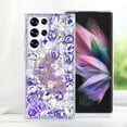 thumbnail image 3 of Compatible with Samsung Galaxy S23 Ultra Bling Diamond Case Luxury Glitter Shiny Sparkly 3D Butterfly Flower Crystal Rhinestones Phone Case for Women Girly Slim Shockproof Phone Cover, Purple, 3 of 6